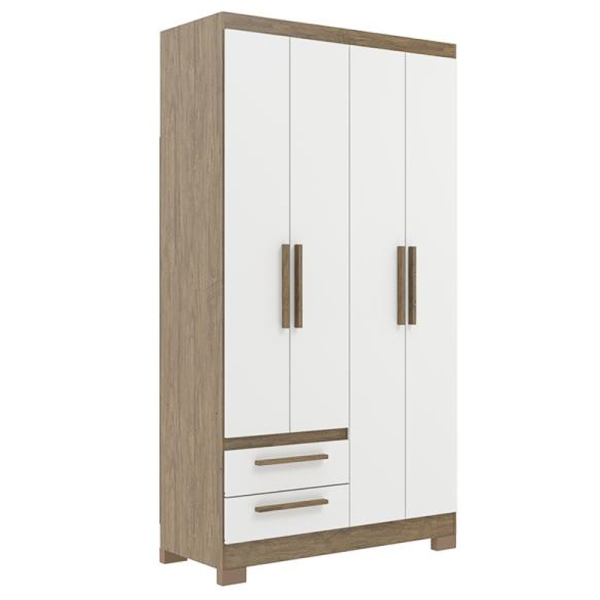 CLOSET 4P 2C WOOD/BRANCO 