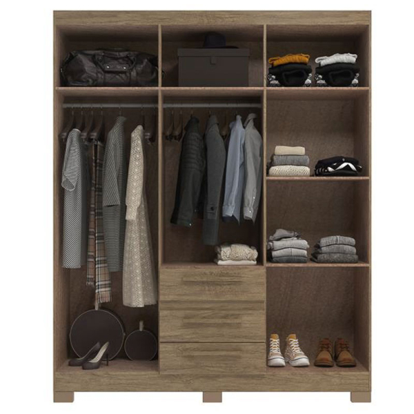 CLOSETS 6P 3C WOOD/CRISTALO 