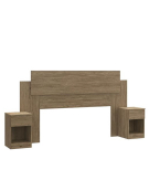 RESPALDO EXTENSION C/VELADORES WOOD 