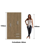 CLOSET 4P 2C CACAU BRILHO 