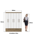 CLOSETS 6P 2C WOOD/BRANCO OFF 