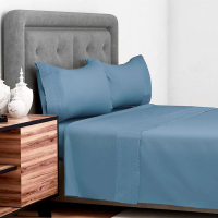 SABANA BRODERIE 144H KING AZUL 