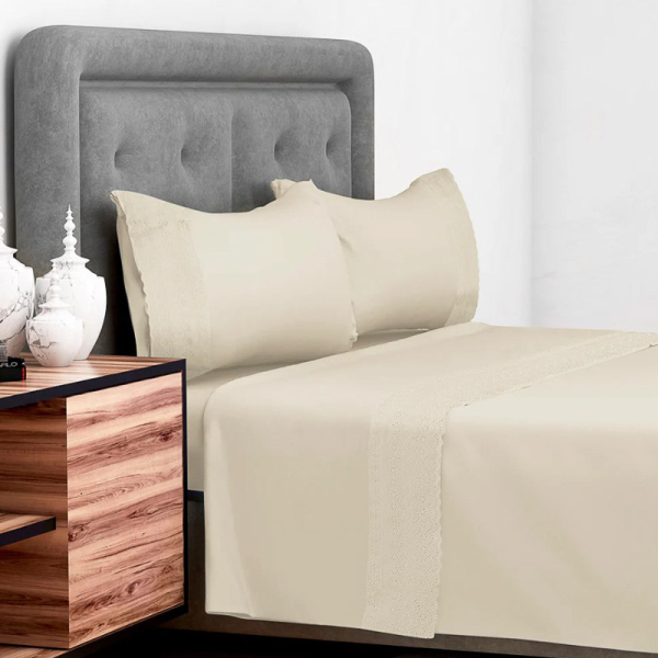 SABANA BRODERIE 144H KING CRUDO 