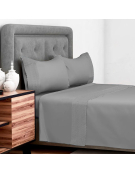 SABANA BRODERIE 144H KING GRIS 