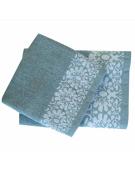 SET TOALLA OLIVIA 2PZ AZUL GRIS 