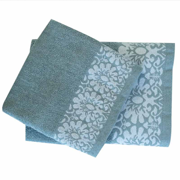SET TOALLA OLIVIA 2PZ AZUL GRIS 