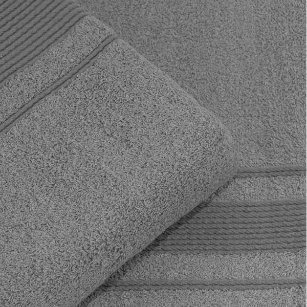 SET TOALLA AURORA 2PZ GRIS CLARO 