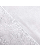 SABANA BRODERIE GEO 1.5P BLANCO 