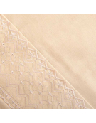SABANA BRODERIE GEO 1.5P NUDE 