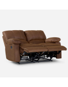 SOFA RECLINABLE ARCHIE 2C TELA MARRON 