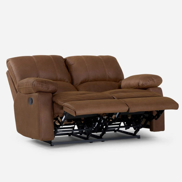 SOFA RECLINABLE ARCHIE 2C TELA MARRON 