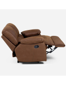 SOFA RECLINABLE ARCHIE 2C TELA MARRON 