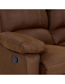 SOFA RECLINABLE ARCHIE 2C TELA MARRON 