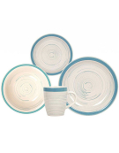 VAJILLA 16 PZS CERAMICA EMMA AZUL 