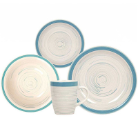 VAJILLA 16 PZS CERAMICA EMMA AZUL 