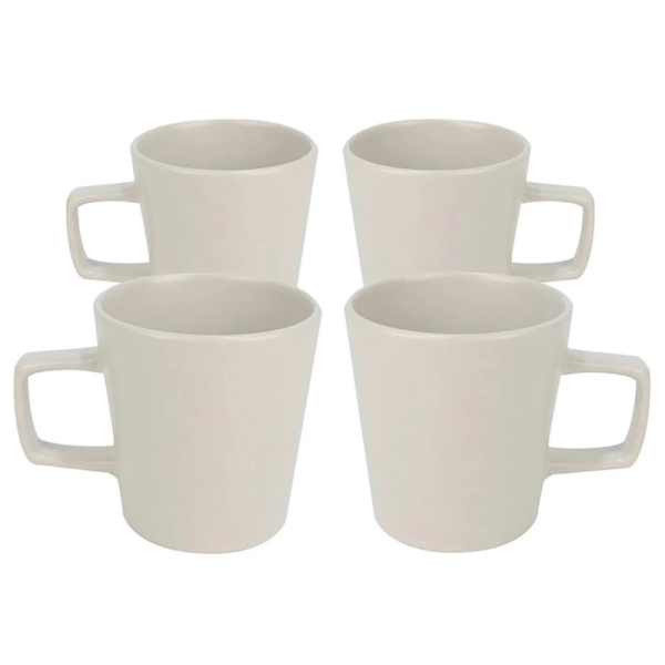 SET 4 MUGS PORTO C.350ML BLANCO 