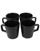 SET 4 MUGS PORTO C.350ML NEGRO 
