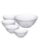 SET ENSALADERA VIDRIO CARALEE 5PZ 