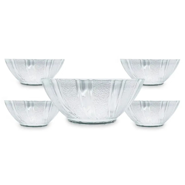 SET ENSALADERA VIDRIO GALAXY 5PZ 