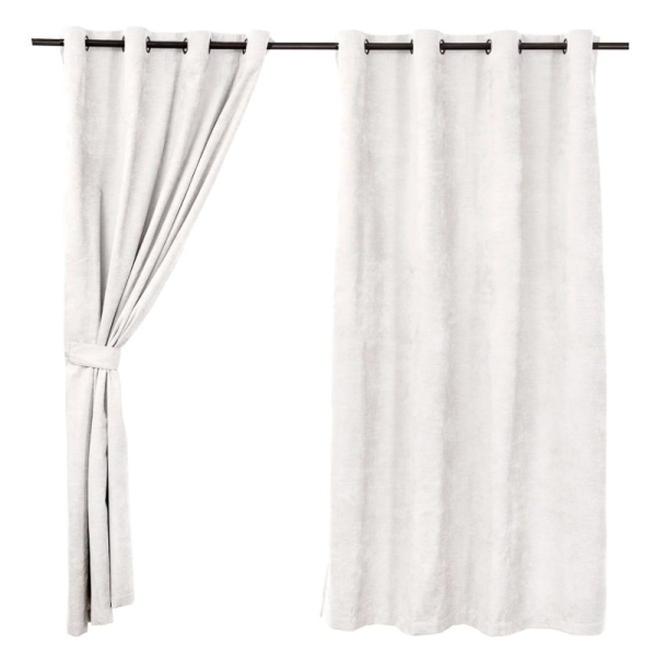 CORTINA BLACK/OUT CHENILLE 2P CRUDO 