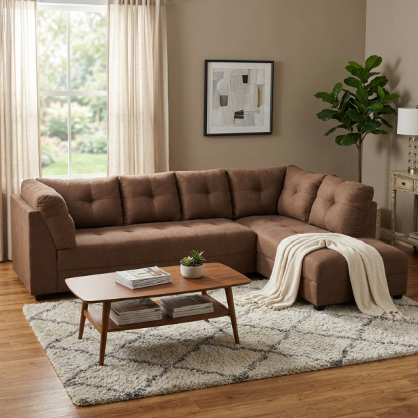 SECCIONAL ITALIA 306X210 CAFE 