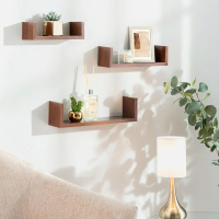 ESTANTE PARA PARED 3 PIEZAS CHOCOLATE