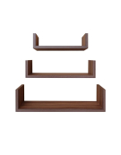 ESTANTE PARA PARED 3 PIEZAS CHOCOLATE