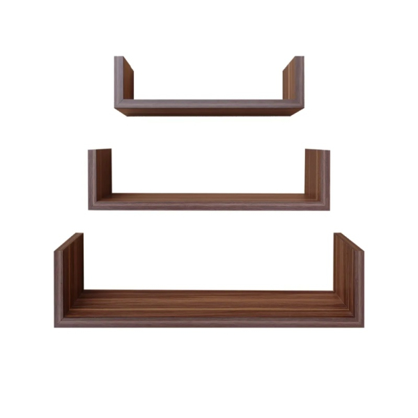 ESTANTE PARA PARED 3 PIEZAS CHOCOLATE