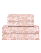 PLUMON MICROFIBRA ESTAMPADO FLOR ROSA 1.5P 