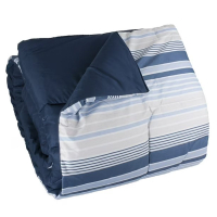 PLUMON MICROFIBRA ESTAMPADO FRANJA AZUL 1.5P 