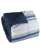 PLUMON MICROFIBRA ESTAMPADO FRANJA AZUL 1.5P 