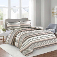 PLUMON MICROFIBRA ESTAMPADO LINEAS GRIS 1.5P 