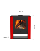 CALEFACTOR A LEÑA GOLD 500 ROJO 