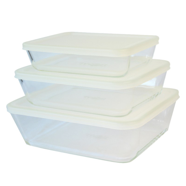 SET 3 CONTENEDORES RECTANGULAR 
