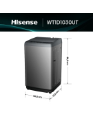 LAVADORA 10KG HISENSE WT1D1030UT