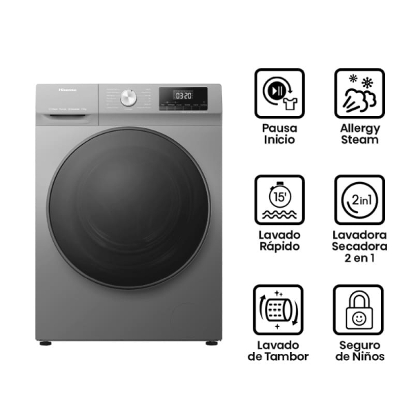 LAVADORA SECADORA HISENSE WD3Q1042BT
