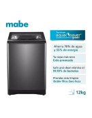 LAVADORA 12KG LMA2120WDGCL0 DIAMOND GRAY MABE