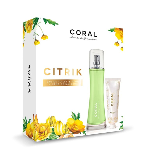 SET CORAL CITRIK 100ML + CREMA MANOS 50ML