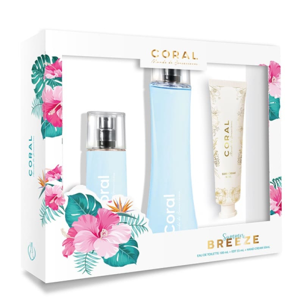 SET CORAL BREEZE 100ML + EDT 55ML + HAND CREAM 50ML