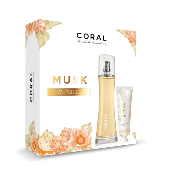 SET CORAL MUSK 100ML + CREMA MANOS 50ML